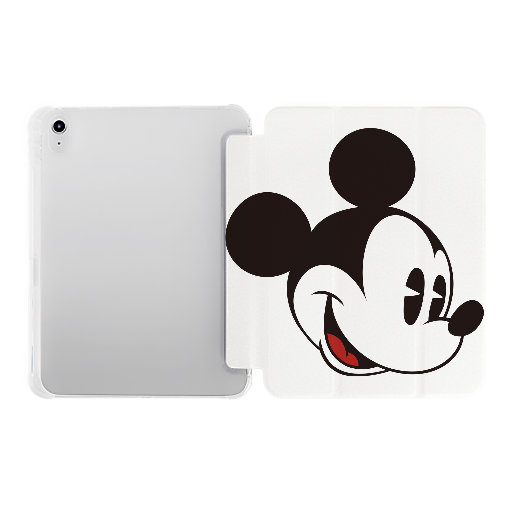 （画像用） ミッキーマウス Mickey Mouse IPad ケース ペン収納付き 三つ折りスタンド PUレザー×シリコン 対応機種9.5/10.5/10.9インチ